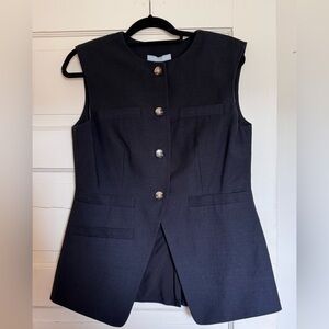 ANTONIO MELANI Black Button-Up Vest